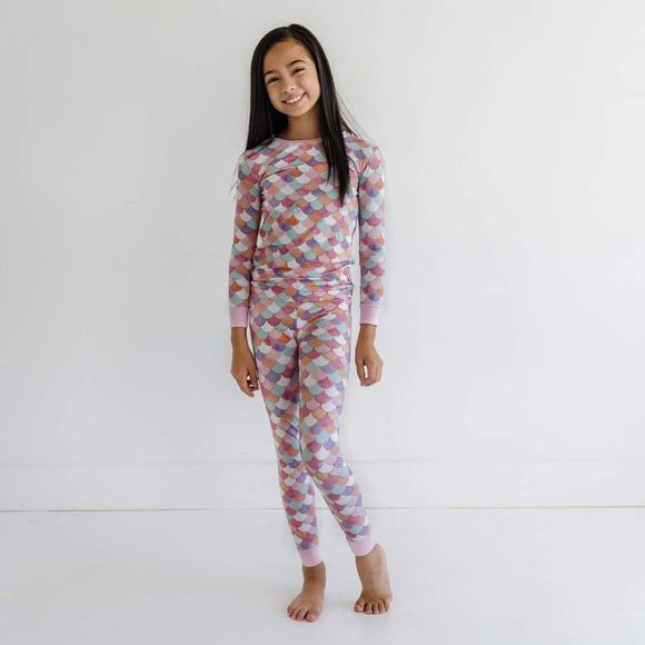 Little Sleepies Other - Little Sleepies Mermaid Scales Bamboo Viscose Two-Piece Pajama Set 2T